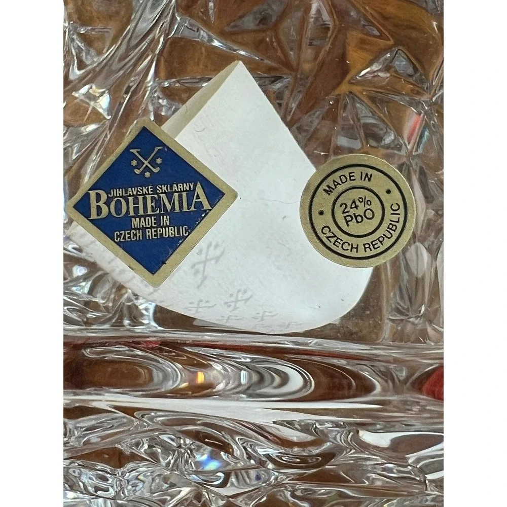 Bohemia Crystal Decanter Unisex OS Clear NWOT 24% Lead Glass Czech Republic - Picture 9 of 9
